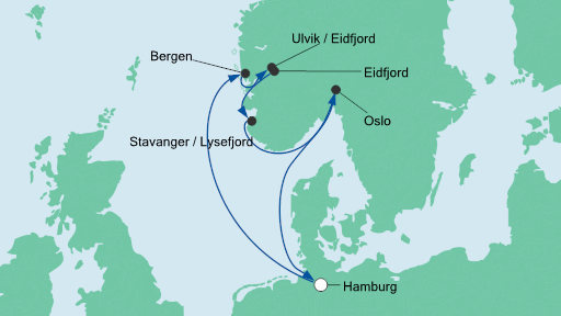 Route Nordeuropa 7