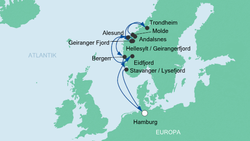 Route Nordeuropa 3
