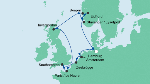 Route Nordeuropa 14