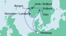 Route: Nordeuropa 7 mit AIDAluna