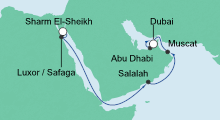 Route: Transarabien 3 mit AIDAdiva
