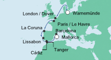 Route: Westeuropa 5 mit AIDAmar