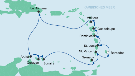 Dom. Republik, Guadeloupe, Niederl.Antillen, Barbados