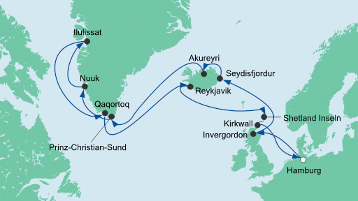 Schottland, Island, Grönland