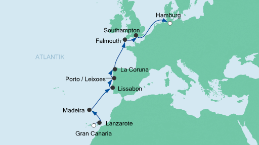 Spanien, Portugal, England, Deutschland