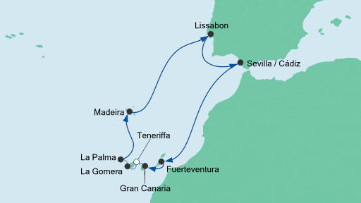 Kanaren, Portugal, Spanien