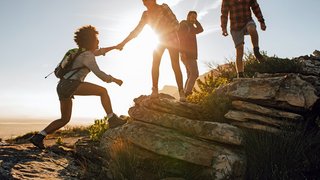 Wandergruppe auf einem AIDA Ausflug