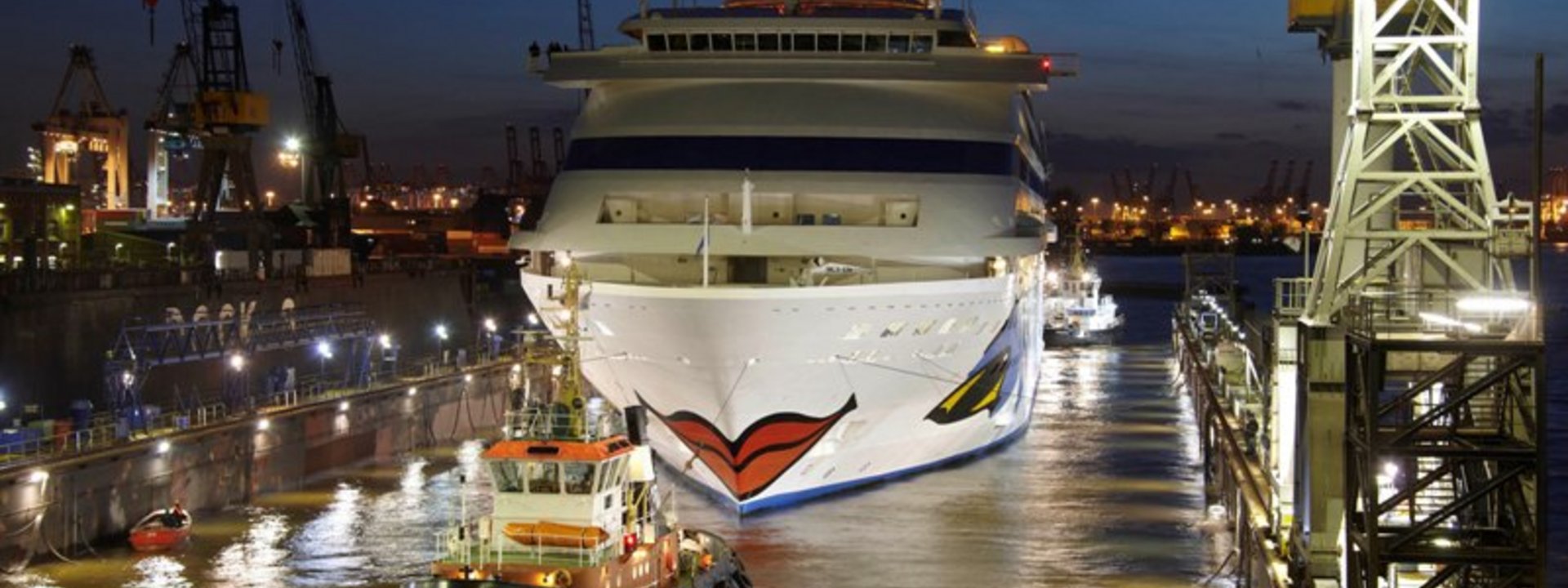 AIDAcara zum Werftaufenthalt in Hamburg
