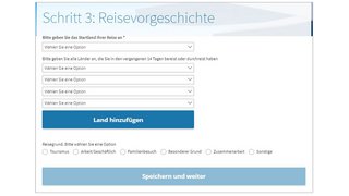 Angaben zur Reisevorgeschichte