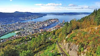 Statdpanorama von Bergen
