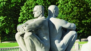 Steinstatue im Vigeland Skulpturenpark Steinstatue im Vigeland Skulpturenpark