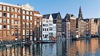 Typische Häuser Amsterdams