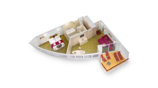 Panorama-Deluxe-Suite SX auf AIDAblu, AIDAsol, AIDAmar und AIDAstella