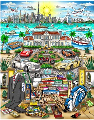 Dubai Guys von Charles Fazzino Dubai Guys von Charles Fazzino