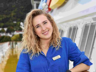 Weltreisereporterin Sarah im AIDAradio
