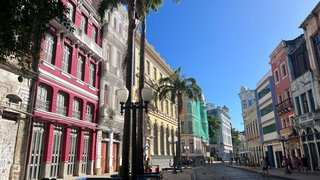 Bunte Häuser in Recife
