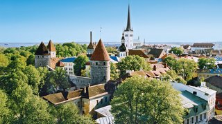 Blick auf die Olaikirche in Tallinn Blick auf die Olaikirche in Tallinn