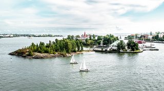Blick vom Wasser auf Helsinki Blick vom Wasser auf Helsinki