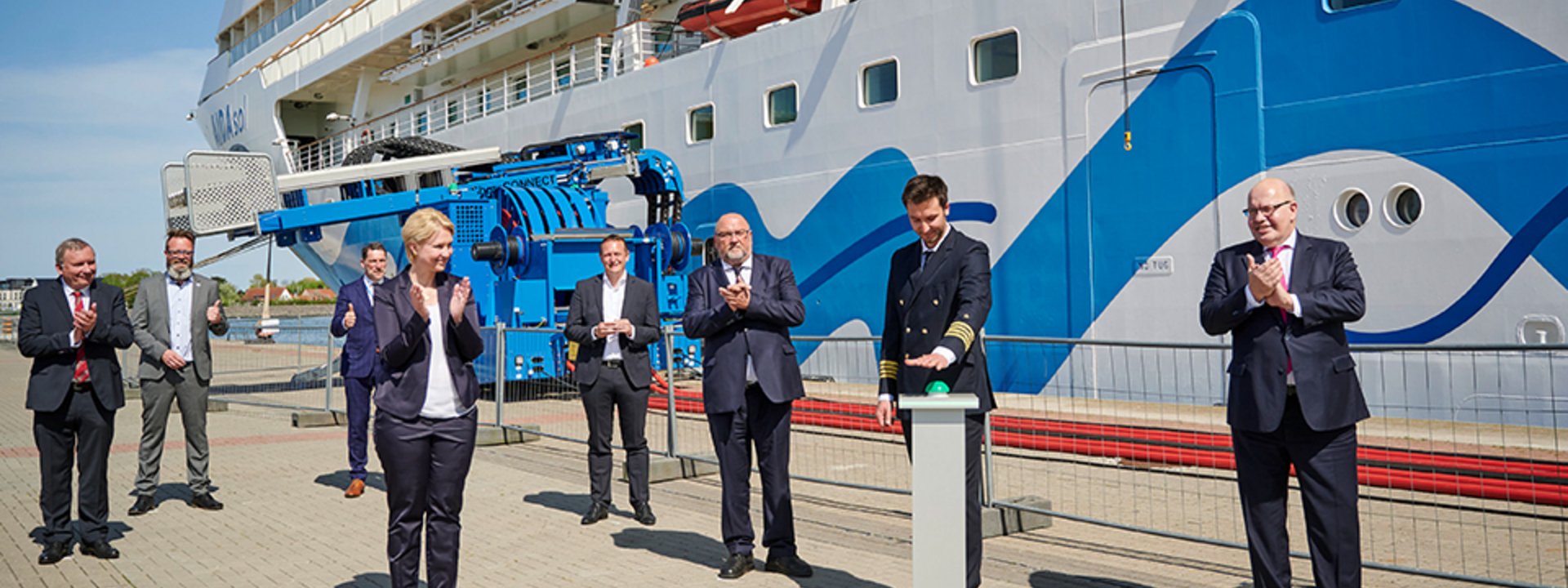 AIDA Cruises eröffnet mit AIDAsol größte Landstromanlage Europas in Rostock-Warnemünde