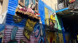 Bunte Häuser in La Boca