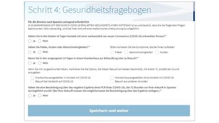 Gesundheitsfragebogen