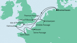 WESTEUROPAS FLÜSSE AB BREMERHAVEN