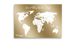 AIDA Weltkarte gold