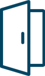 Icon offene Tür